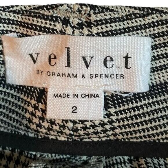 Velvet Women’s Houndstooth Trousers Pants 2 Dark Academia Preppy Coporat… - Picture 6 of 8